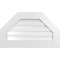 Ekena Millwork Octagonal Top Surface Mount PVC Gable Vent: Functional, w/ 3-1/2"W x 1"P Standard Frame, 30"W x 18"H GVPOT30X1801SF - alternate 1